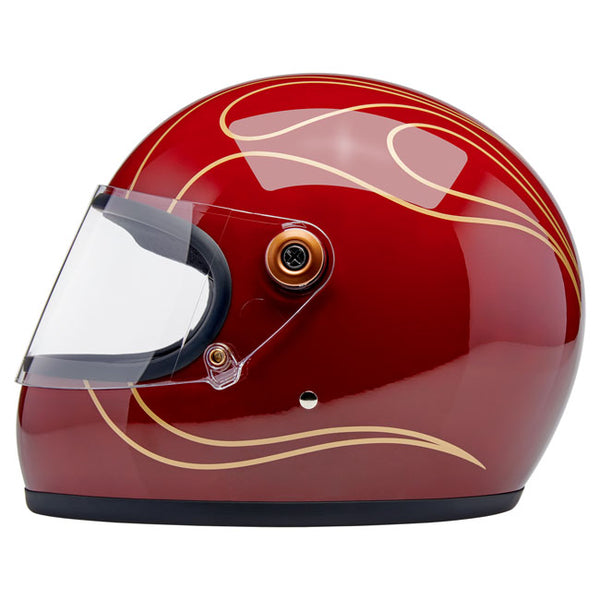 Casco Integral Biltwell Gringo S Garnet Red Flames