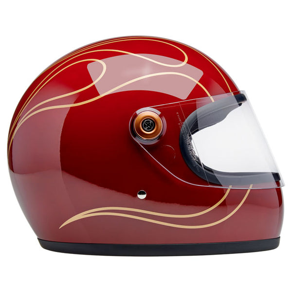Casco Integral Biltwell Gringo S Garnet Red Flames