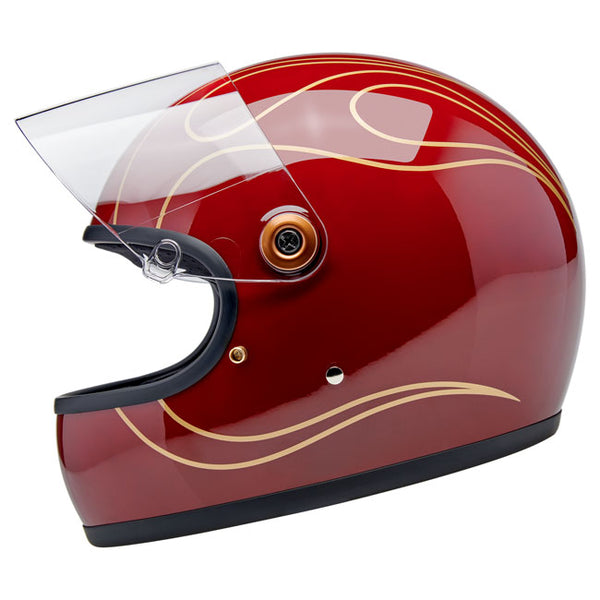 Casco Integral Biltwell Gringo S Garnet Red Flames