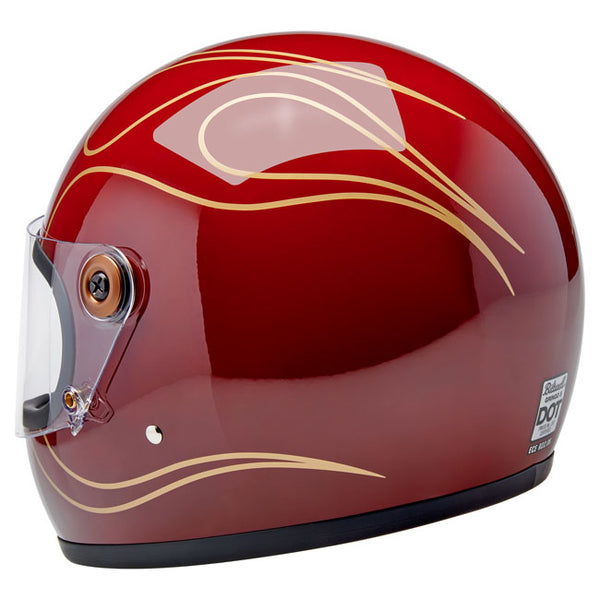 Casco Integral Biltwell Gringo S Garnet Red Flames