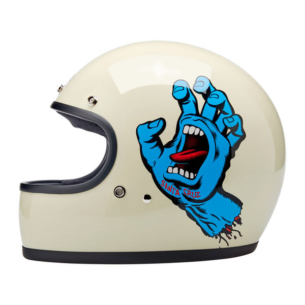 Casco Integral Biltwell Gringo Santa Cruz Handmade Vintage vhite