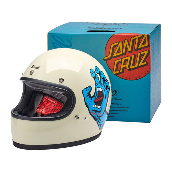 Casco Integral Biltwell Gringo Santa Cruz Handmade Vintage vhite