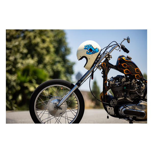 Casco Integral Biltwell Gringo Santa Cruz Handmade Vintage vhite