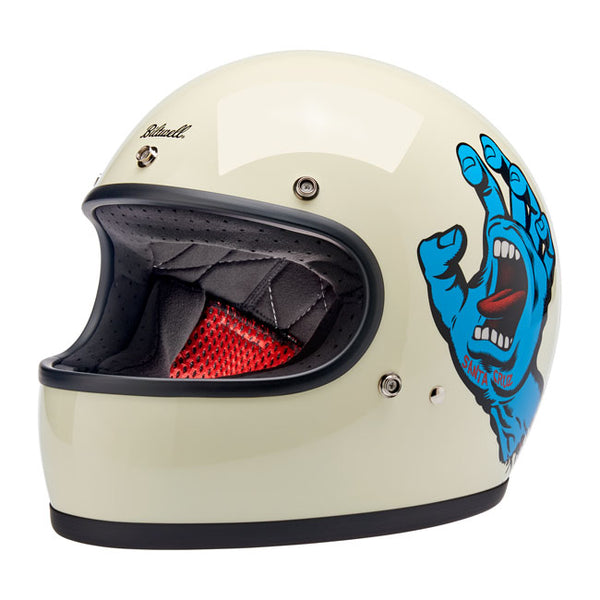 Casco Integral Biltwell Gringo Santa Cruz Handmade Vintage vhite