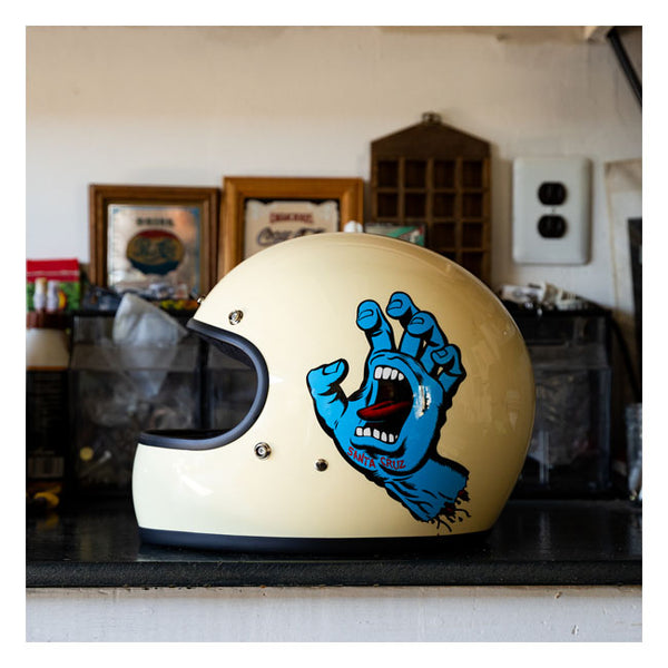 Casco Integral Biltwell Gringo Santa Cruz Handmade Vintage vhite