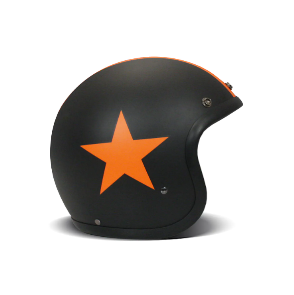 Casco Jet Dmd Retro Star Orange