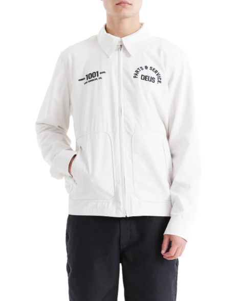 Chaqueta Deus Ex Machina Teller Drizzler Jacket Vintage White