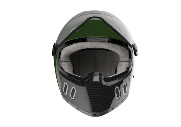 Casco Integral Qwart Phoenix VLE Gloss Olive & Gloss Carbon