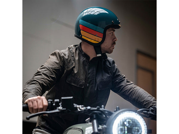 Casco Jet Dmd Retro Petrolhead