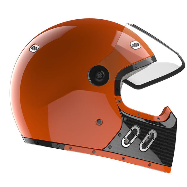 Casco Integral Qwart Phoenix VLE Gloss Orange & Gloss Carbon