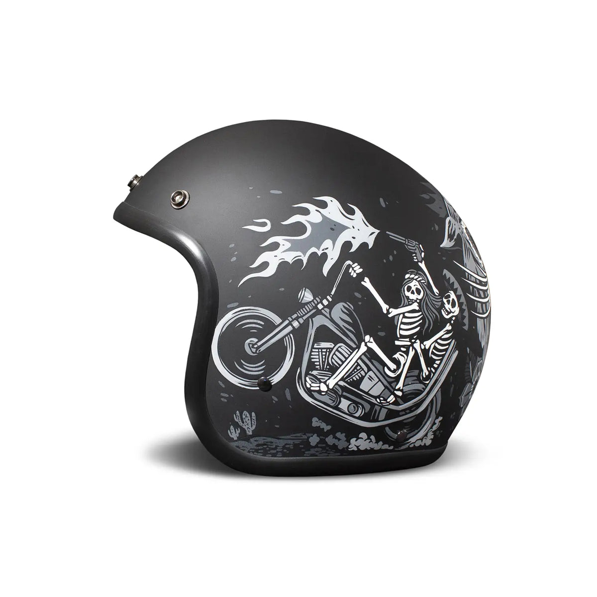 Dmd Jet Cascos Vintage Moto Casco Jet Dmd Retro Ghost Rider