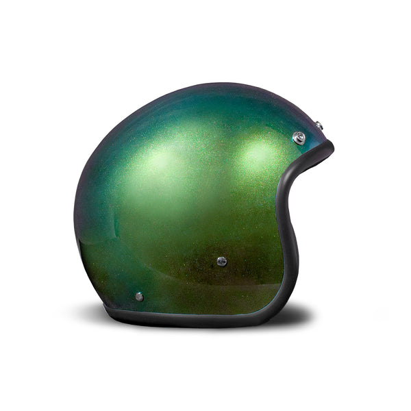 Casco Jet Dmd Retro Raimbow Green