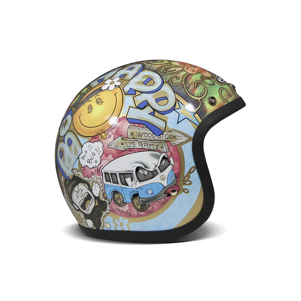 Casco Jet Dmd Retro Woodstock