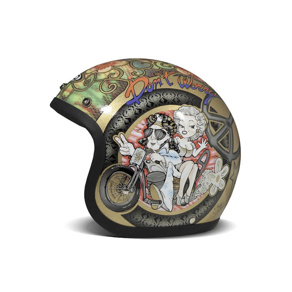 Casco Jet Dmd Retro Woodstock
