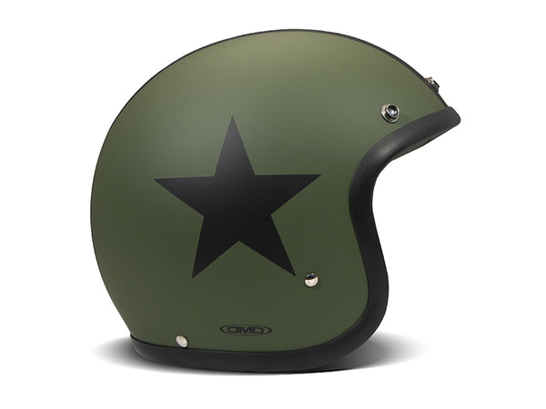 Casco Jet Dmd Retro Star Green