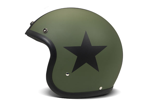 Casco Jet Dmd Retro Star Green