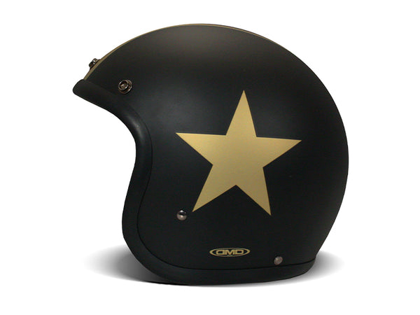 Casco Jet Dmd Retro Star Gold