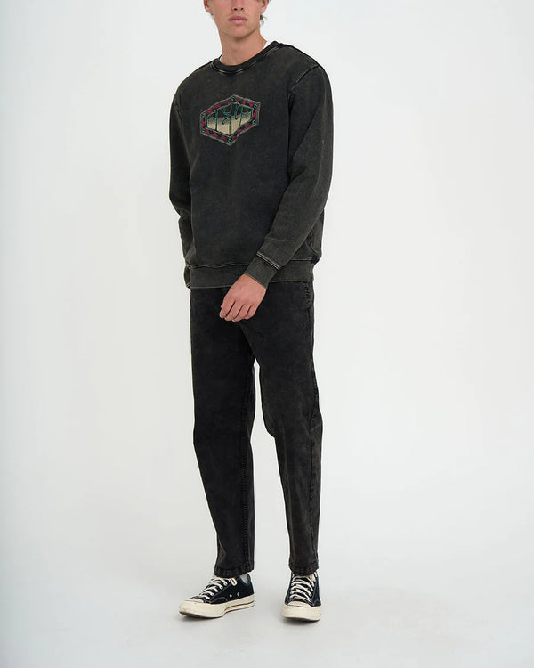 Sudadera Deus Ex Machina Wavepool Acid Crew Anthracite