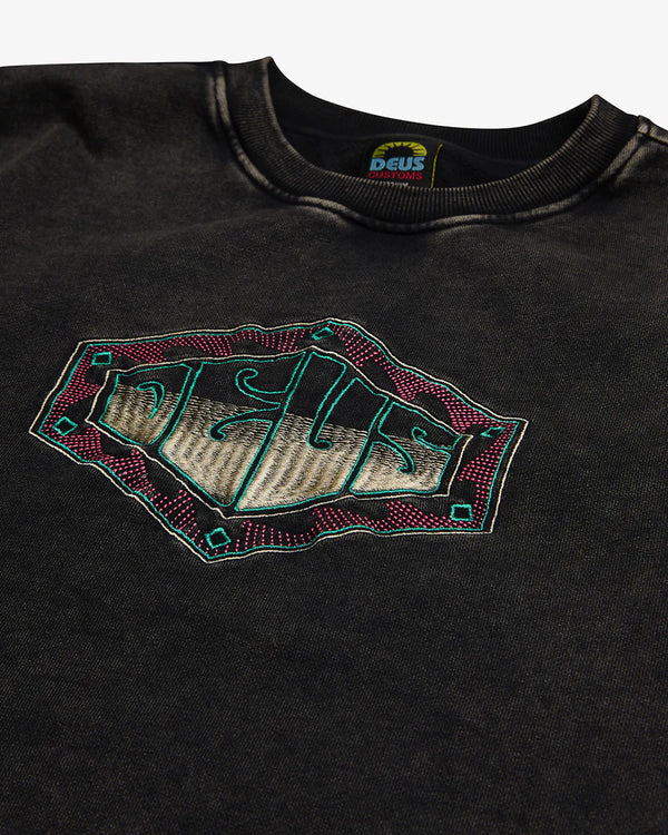 Sudadera Deus Ex Machina Wavepool Acid Crew Anthracite