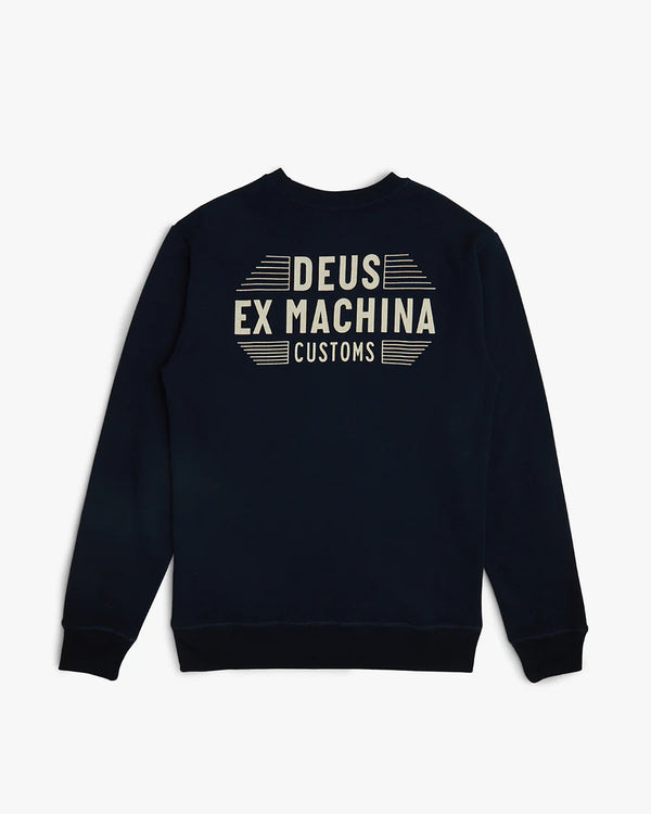 Sudadera Deus Ex Machina Fender Crew Navy