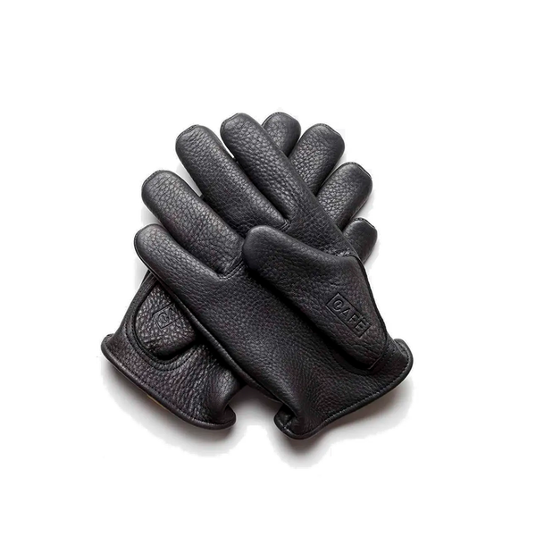 Guantes Cafe Leather Piel de Ciervo Rascal Black