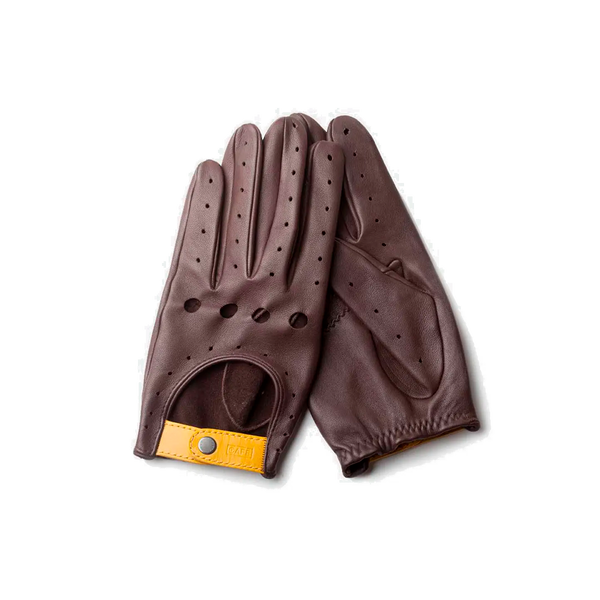 Guantes de Conduccion Cafe Leather Triton Black Coffee