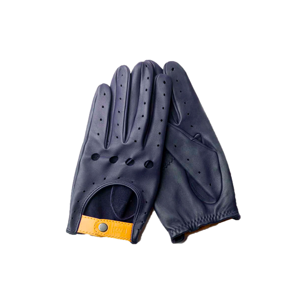 Guantes de Conduccion Cafe Leather Triton Blue Marlin