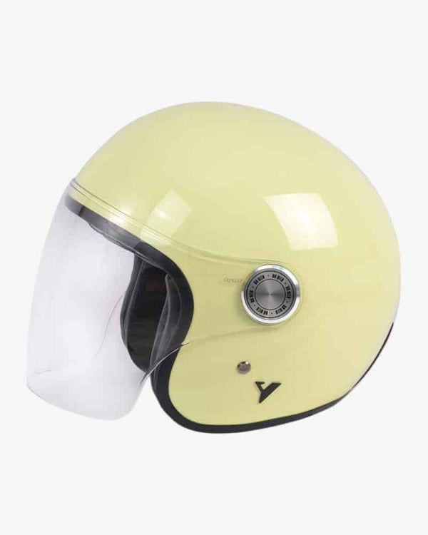 Casco Jet By City The City Beige Shiny