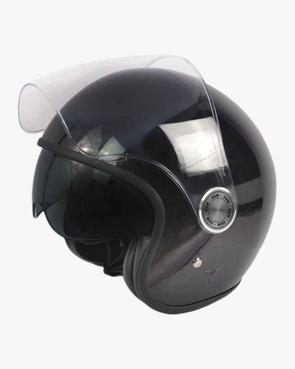 Casco Jet By City The City Black Shiny