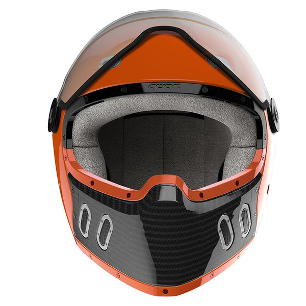 Casco Integral Qwart Phoenix VLE Gloss Orange & Gloss Carbon