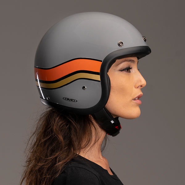 Casco Jet Dmd Vintage Sunset Grey Crayon