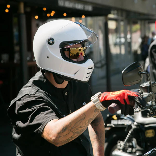 Casco Integral Biltwell Lane Splitter Gloss White