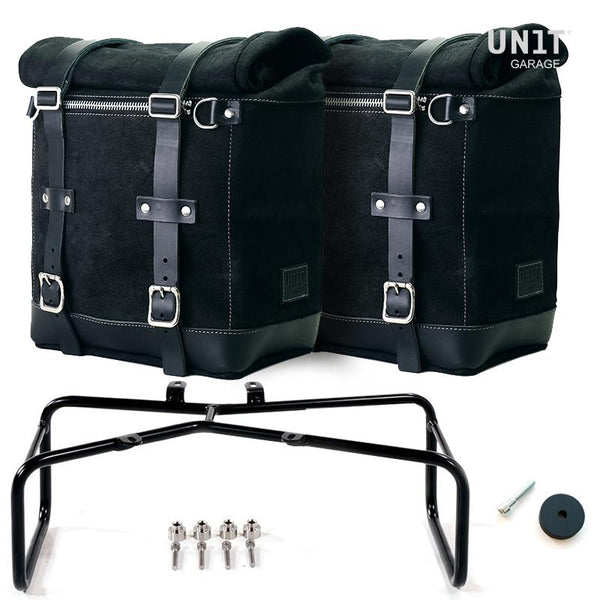 ALFORJA LATERAL SCRAM EN SERRAJE NEGRO 22L-30L + MARCO DOUBLE NINET