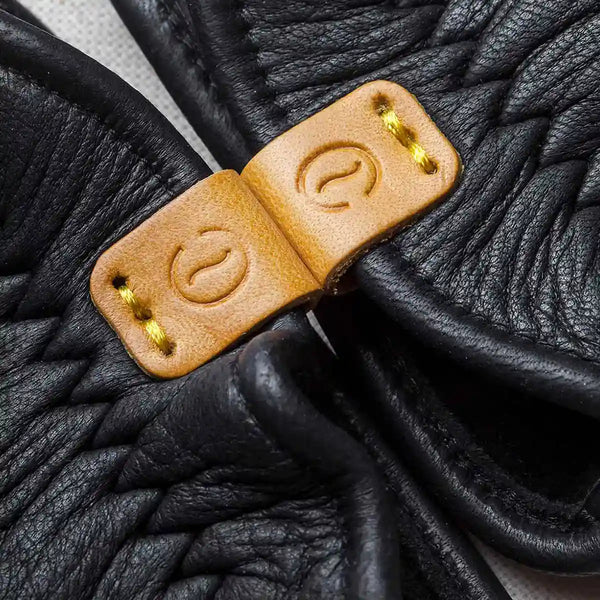 Guantes Cafe Leather Piel de Ciervo Rascal Black