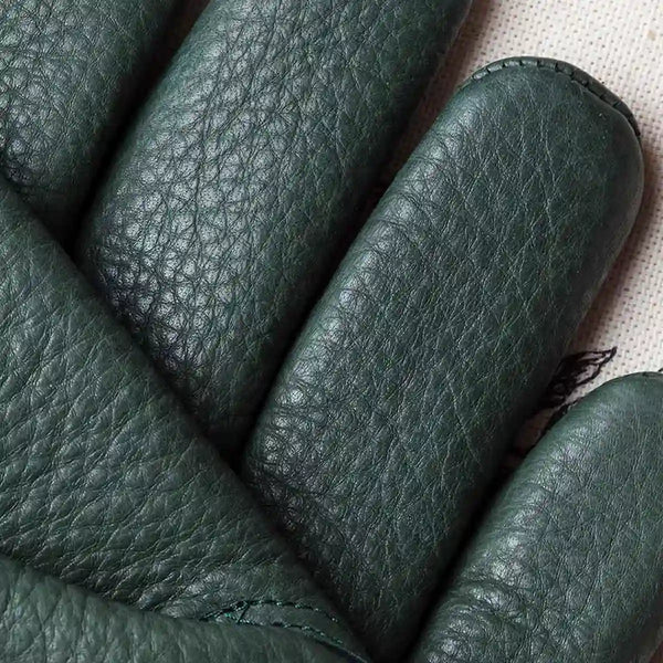 Guantes Cafe Leather Piel de Ciervo Rascal Green