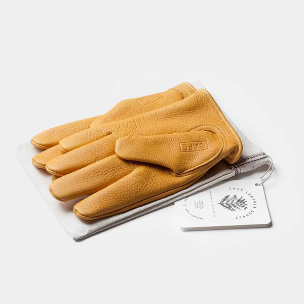 Guantes Cafe Leather Piel de Ciervo Rascal Cream