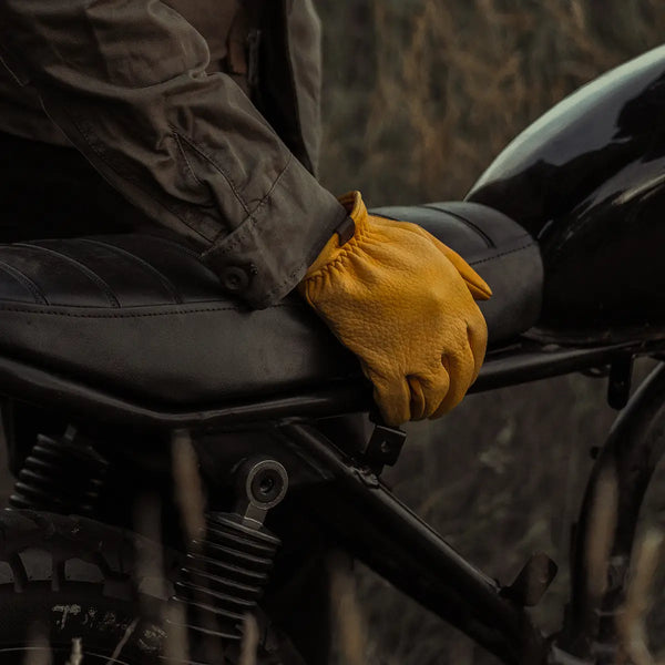 Guantes Cafe Leather Piel de Ciervo Rascal Cream