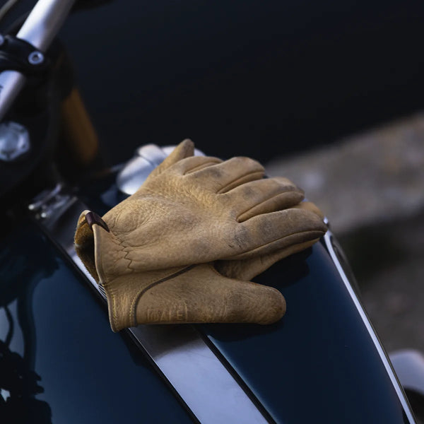 Guantes Cafe Leather Piel de Ciervo Rascal Cream