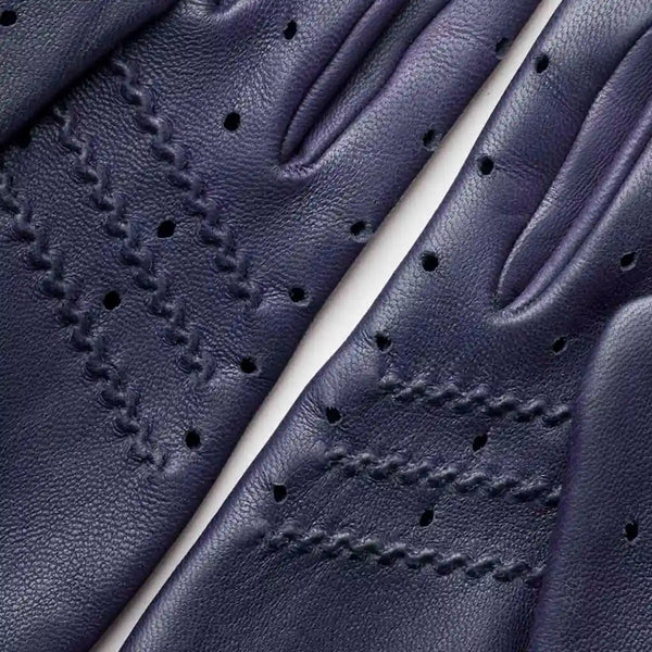 Guantes de Conduccion Cafe Leather Triton Blue Marlin