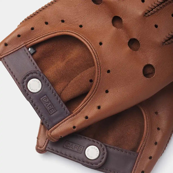 Guantes de Conduccion Cafe Leather Triton Roasted