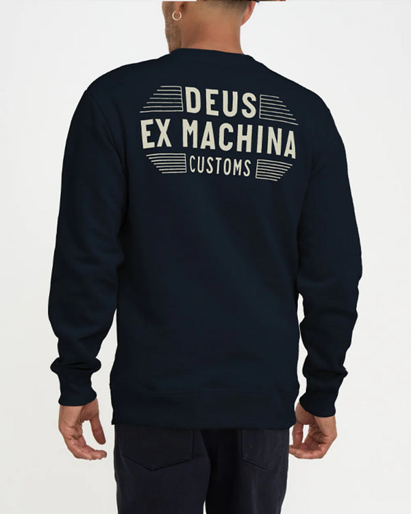 Sudadera Deus Ex Machina Fender Crew Navy