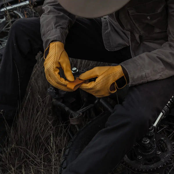 Guantes Cafe Leather The Dirt Gloves Deerskin Cream