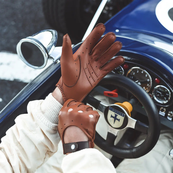 Guantes de Conduccion Cafe Leather Triton Roasted