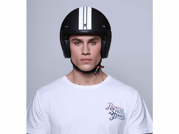 Casco Jet Dmd Vintage Star Black