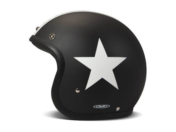 Casco Jet Dmd Retro Star Black