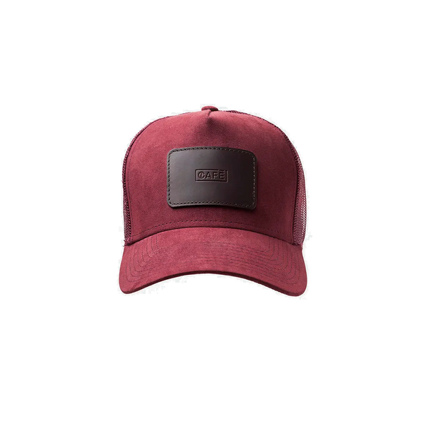 Gorra Cafe Leather Suede Burgundy Black Coffee