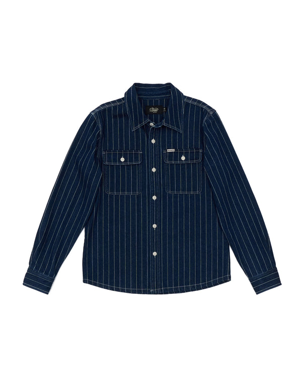 Sobrecamisa Deus Ex Machina Vacay Stripe Denim Indigo