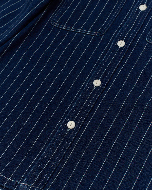Sobrecamisa Deus Ex Machina Vacay Stripe Denim Indigo