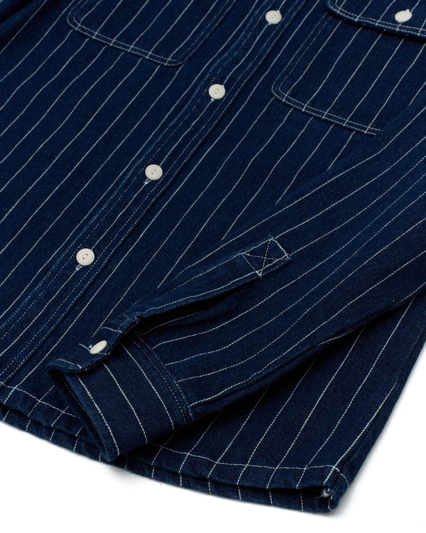 Sobrecamisa Deus Ex Machina Vacay Stripe Denim Indigo