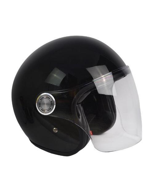 Casco Jet By City The City Black Shiny